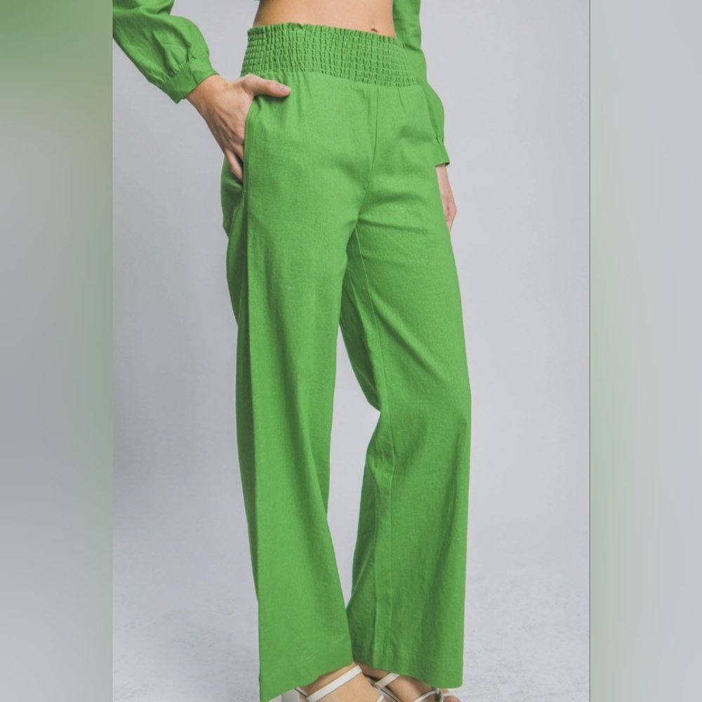 #16 🛑M, L Linen Pants with Smocked Waist - Picture 8 of 14